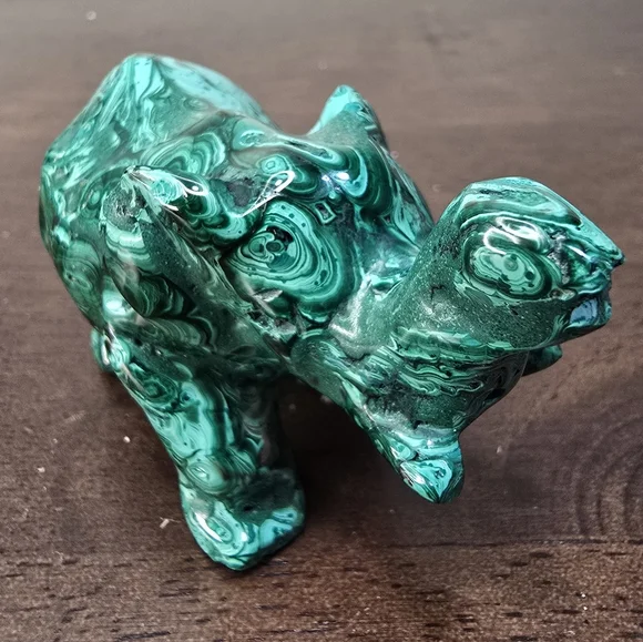 Malachite Crystal Elephant - Picture 8 of 15